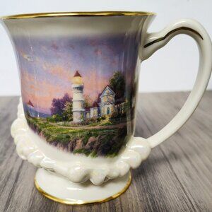 Lenox SEASIDE LIGHTHOUSE MUG SET- 2004 Kincade Fine China. Set of 4..